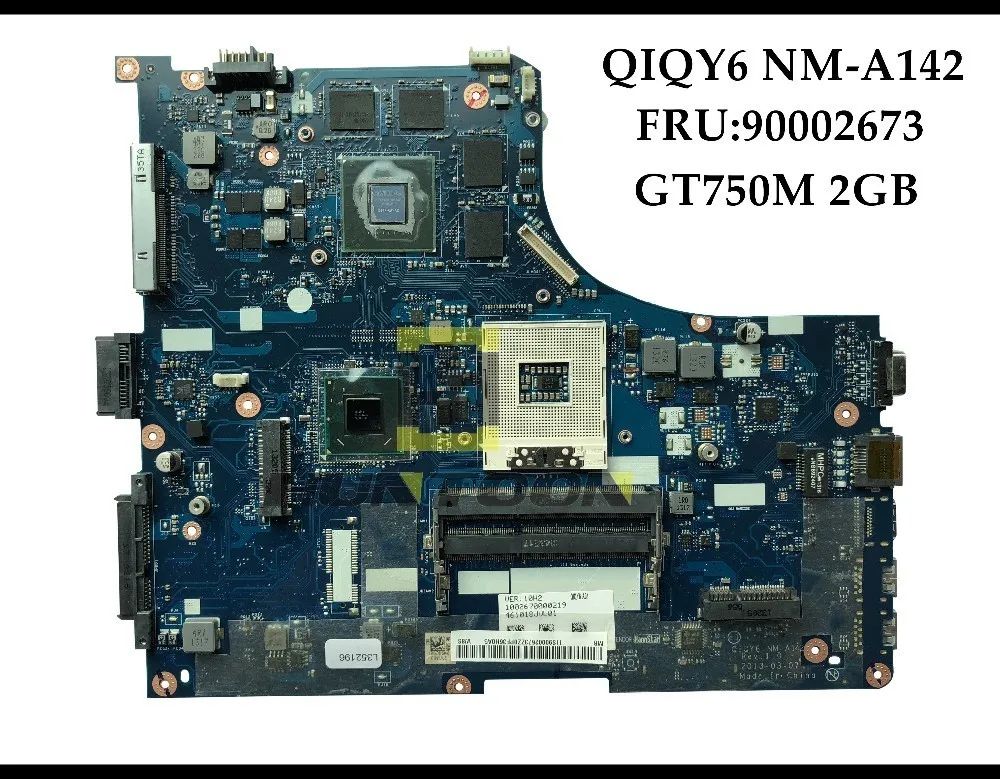 

High quality QIQY6 NM-A142 FOR Lenovo Ideapad Y500 Laptop Motherboard FRU:90002673 HM76 PGA989 GT750M 2GB 100% Fully Tested