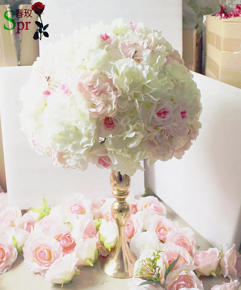 

SPR small pink wedding table centerpiece flower ball decoration artificial flower arch party backdrop decorative floral