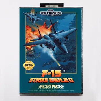 

F-15 Strike Eagle II Game Cartridge 16 bit MD Game Card With Retail Box For Sega Mega Drive For Genesis