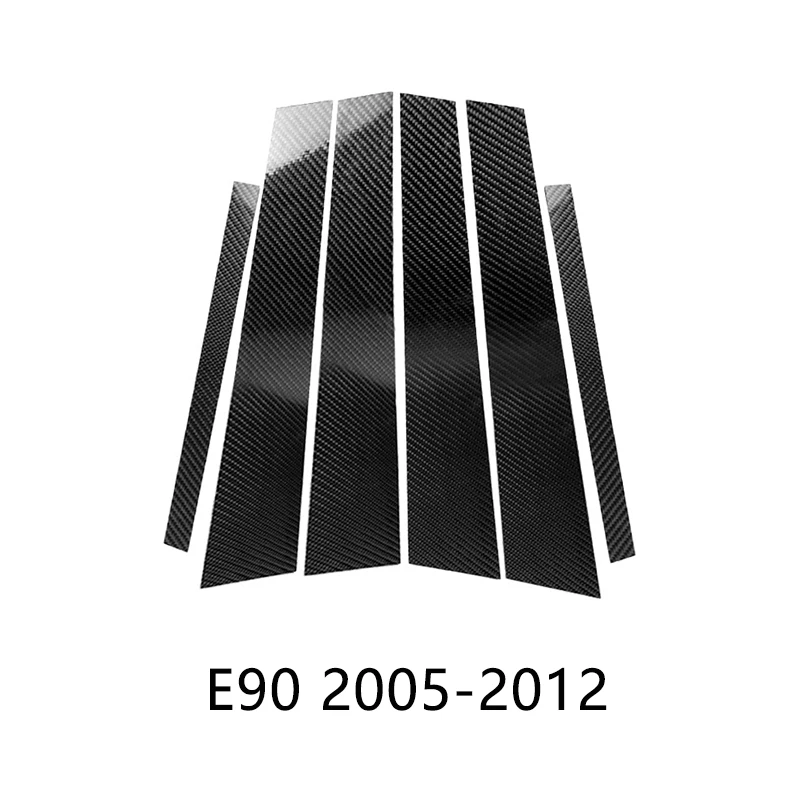 Для BMW 3 5 серии E90 E60 F30 F10 X5 X6 E70 E71 F15 F16 F07 X3 F25 E46 X1 E84 окна из углеродного волокна b-стойки литья Накладка - Название цвета: For E90
