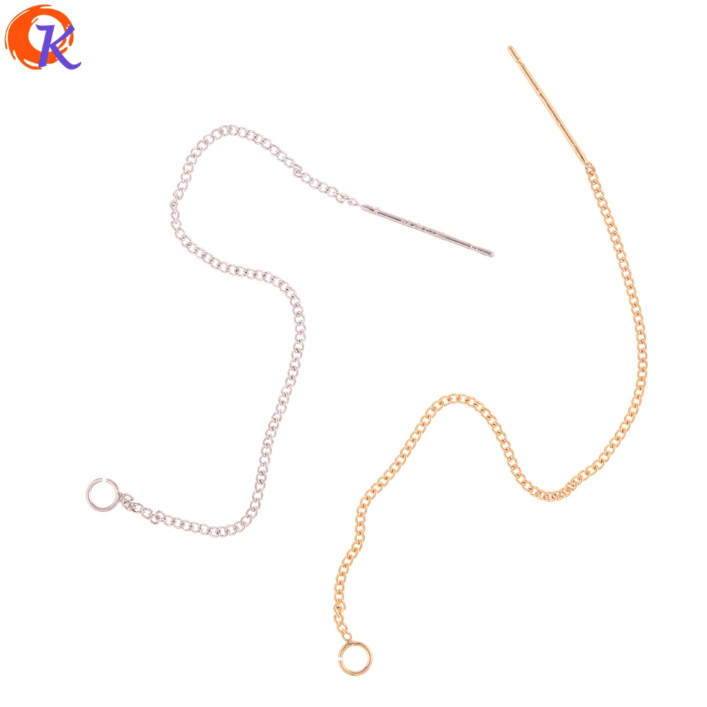 

Cordial Design 50Pcs 85MM Jewelry Accessories/Earring Stud/Real Gold Plating/Chain Shape/DIY/Copper/Hand Made/Earring Findings