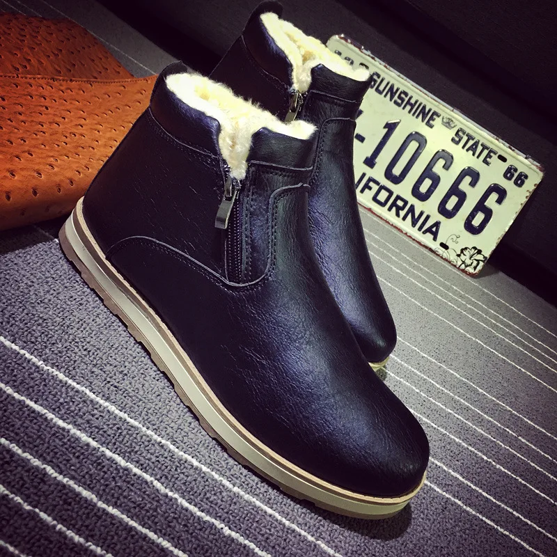 

2016 Fashion Men Women Winter Snow Boots Keep Warm Boots Plush Ankle Boot Snow Work Shoes Men's Women's Outdoor Snow Boots 36-44
