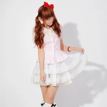 

Free Promotion Shipping 2019 New Lolita Soft Sister Princess Hard Bud Silk Skirt Of Bitter Fleabane Gauze