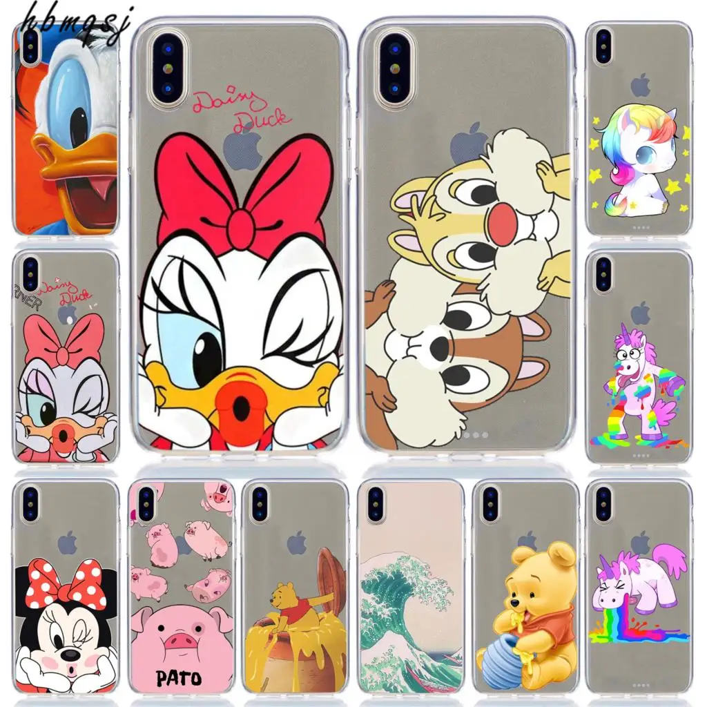 

Cute for iphone x xs xr max 6 6s 5s 7 8 plus case cartoon mickey funny clear original coque for iphone 8 phone back cover funda