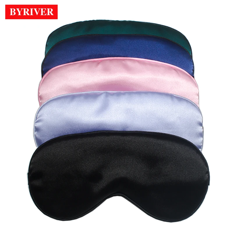 

BYRIVER Satin Silk Eye Mask for Sleeping, Cute Travel Eye Shade Cover, Nap Blackout Sleep Eye Patch Blindfolds Blinders