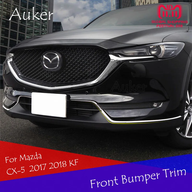 For Mazda CX 5 CX5 2017 2018 KF Car Head Bottom Stainless Steel Bumper