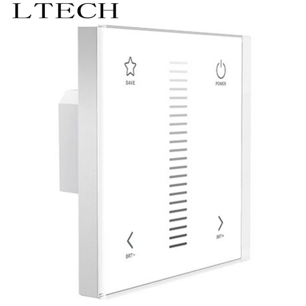 

Xnbada LTECH LED Dimming Touch Panel EX1 Wall Mount Led Dimmer AC100~240V Input DMX512 Output For Led Lights RF 2.4GHz