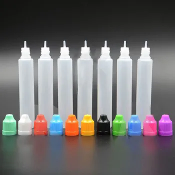 

5pcs 30ml LDPE Empty Pen Shape Plastic Squeezable Eye Dropper E Liquid Juice Refillable Bottles with 5 bottles of 1 funnel