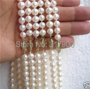 

wholesale Jewelry 6pc 7-8mm white FW pearl necklace 17"