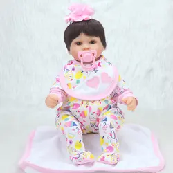 Reborn Babies 17 "Мягкие силиконовые куклы 42 см магнитные милые реалистичные милые девушки подарок игрушка кукла Пупс