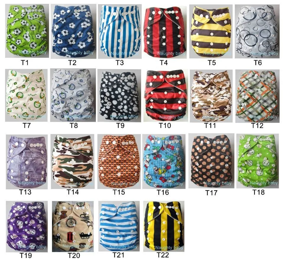 Полиэстер детские тканевые моющиеся подгузники карманные подгузники регулируемые подгузники пеленки для малышей 60 комплектов 1+ 1