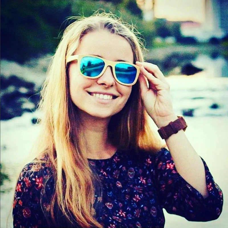 

BOBO BIRD 6 color Polarized Bamboo Wood Sunglasses Women Men Mirror Coating Lenses Eyewear with Gift Wooden Box Vintage