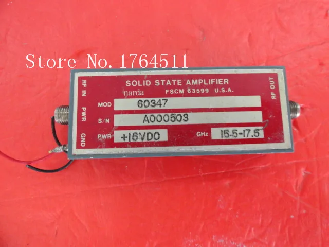 

[BELLA] NARDA 60347 15.5-17.5GHz 15V SMA supply amplifier