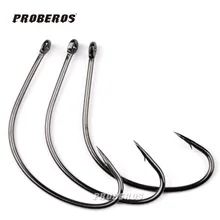 100 шт./лот червь рыболовные крючки Крючки черный рыболовный крючок Нахлыстовые Крючки для рыбалки Высокое качество