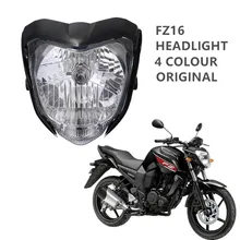 Rracing Motocicleta Farol Com Lâmpada E Suporte Universal Usado Para YAMAHA FZ16 FZER150 Vermelho Preto Azul Cinza Cor Farol