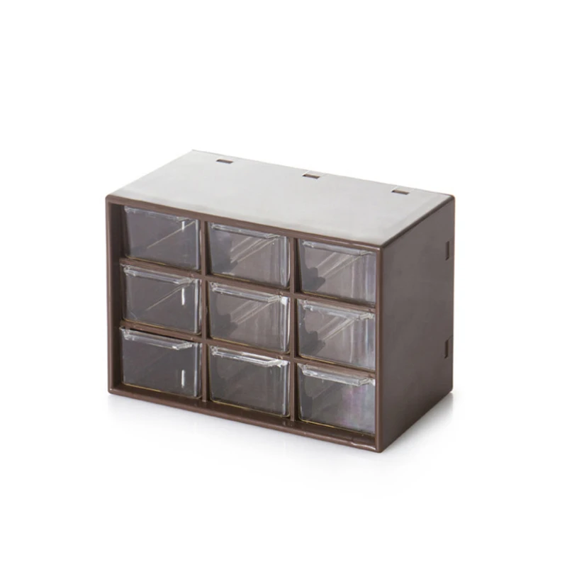 

Mini Plastic Jewelry Storage Box Portable Drawer Sorting Organizer Grid Debris Cabinets Lattice Desktop Office Supplies