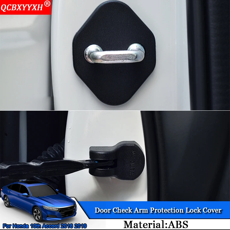 Silicone Car Door Latch Covers Car Door Lock Latches Cover - Carbon Fiber ABS Protection Trim For Noise Reduction Auto Noise Reduction