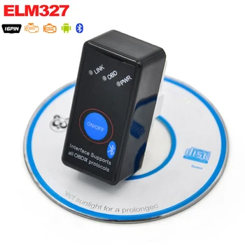 

New Super Mini V2.1 ELM327 Bluetooth ELM 327 BT V2.1 OBD2 OBD ii OBD 2 Car Code Scanner with Switch for Android Symbian Windows