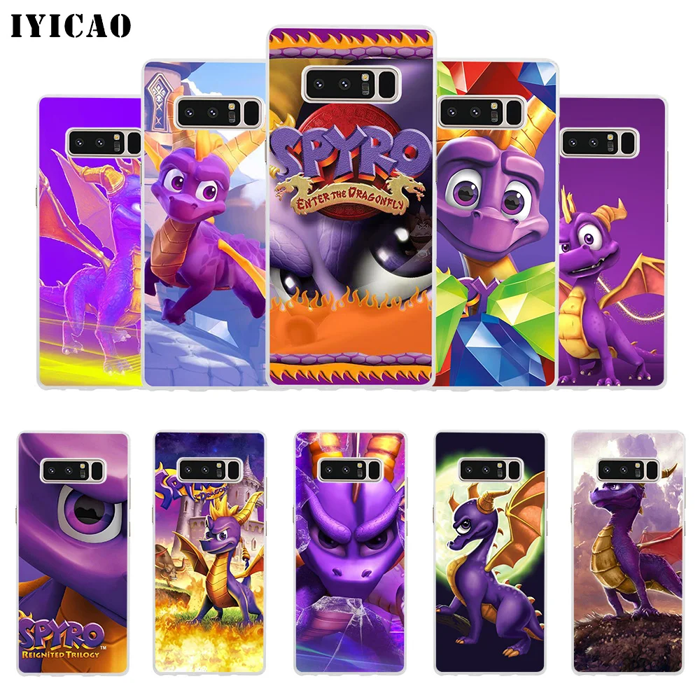 

IYICAO Spyro The Dragon Soft Silicone Phone Case for Samsung A5 A6 A6 Plus A7 A8 A9 J3 J5 J7 Note 8 9 TPU Cover