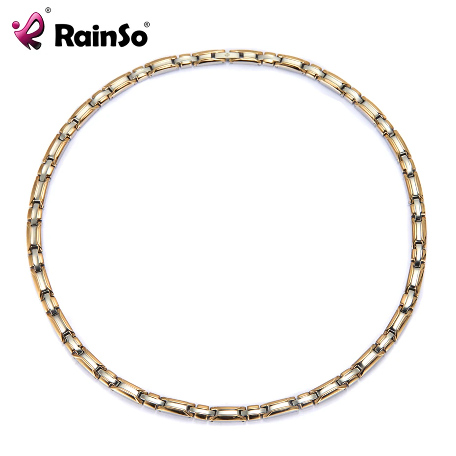 

RainSo Power Necklaces Bio Energy Healing Germanium Infrared Negative ions Magnetic Necklace for Women Therapy Healthy Collar