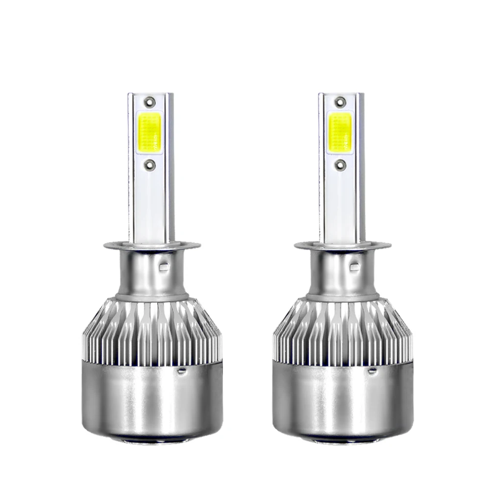 2 X H1 C6 LED Headlight Bulb 36W 6000K 3600LM 9V 36V Waterproof IP68