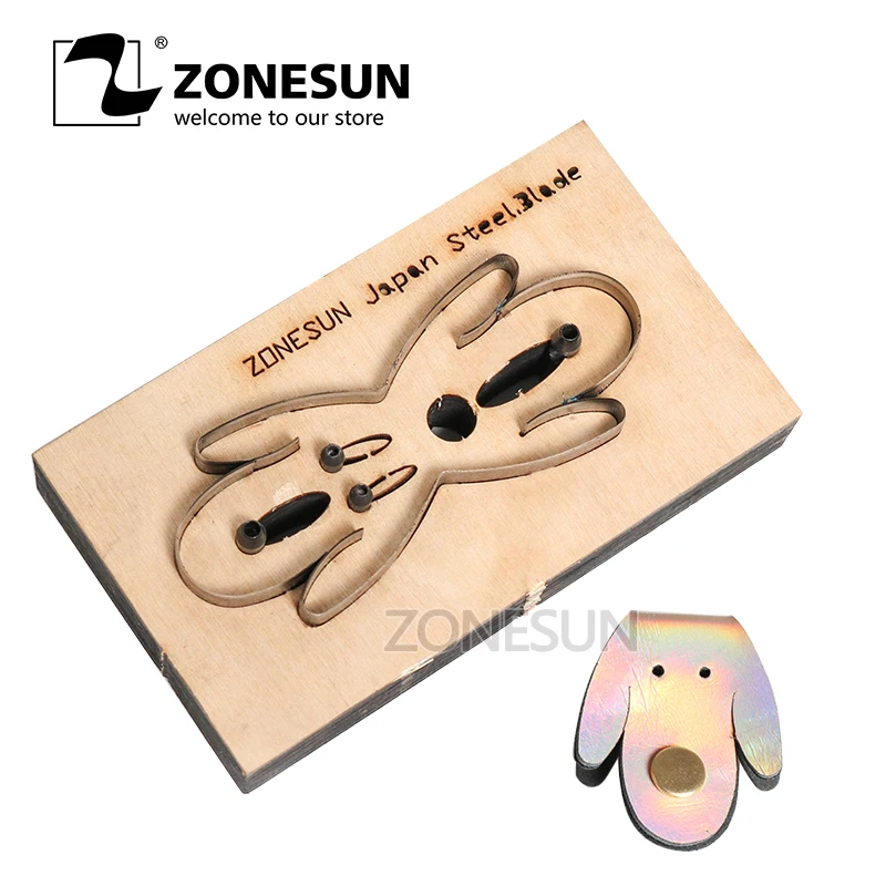 

ZONESUN Dog Customized leather cutting die Leather DIY Craft wire earphone collector Wooden Template Punching Cutting Mould