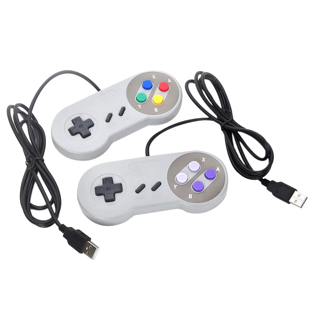 Acheter 1 PC USB Filaire Contrôleur de Jeu USB Gaming Gamepad Game Pad PC Ordinateur Portable Joypad pour Nintendo SNES pour MAC accessoires De Jeu Joystick