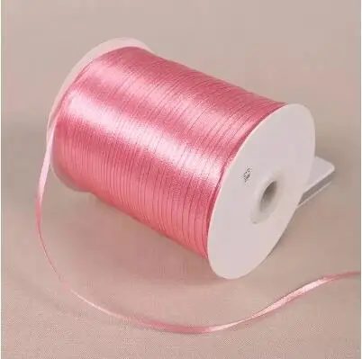 REDJCK 3 мм ширина шелковая атласная лента DIY Материал тканевые ленточки для принадлежности для шитья подарочная упаковка свадебные украшения
