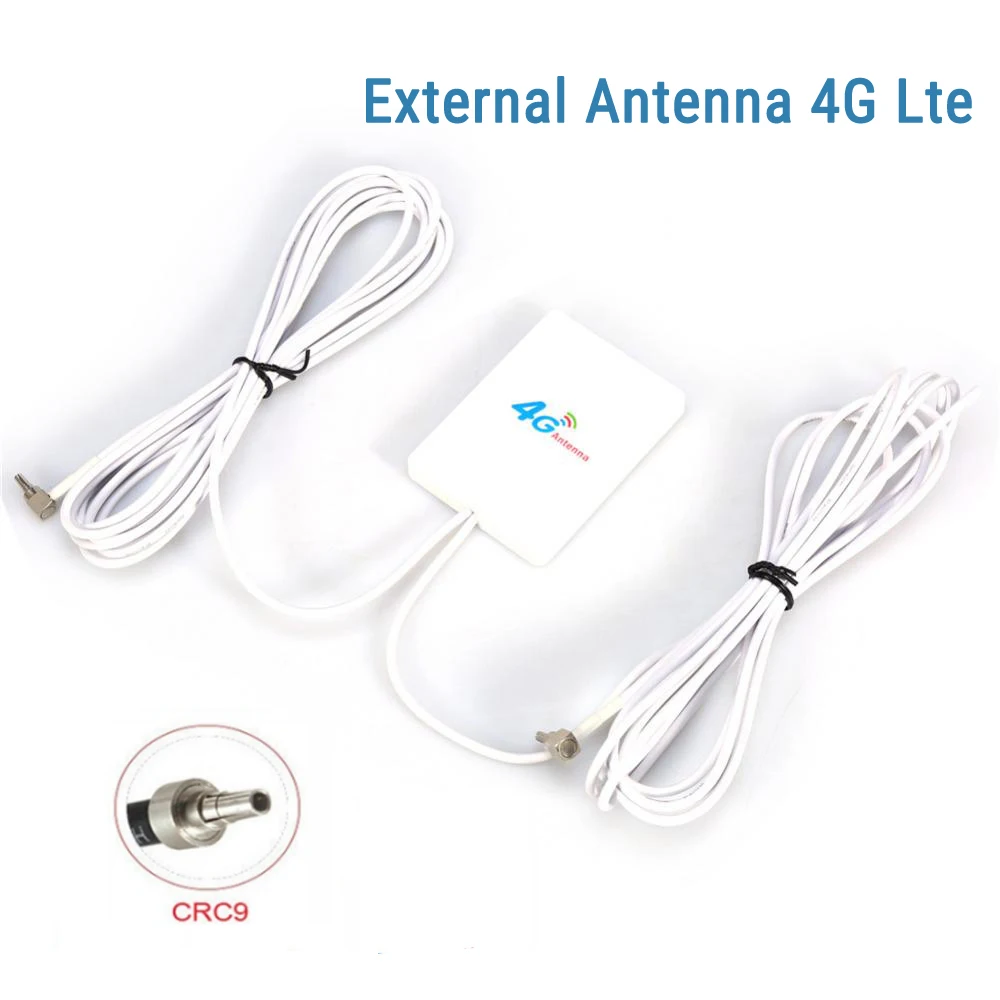 3G 4G LTE Antenna TS9 CRC9 SMA male Connector 4G LTE Router External Anetnna with 2pcs 2M cable for Huawei 3G 4G LTE Router Mode - Color: CRC9 Connector