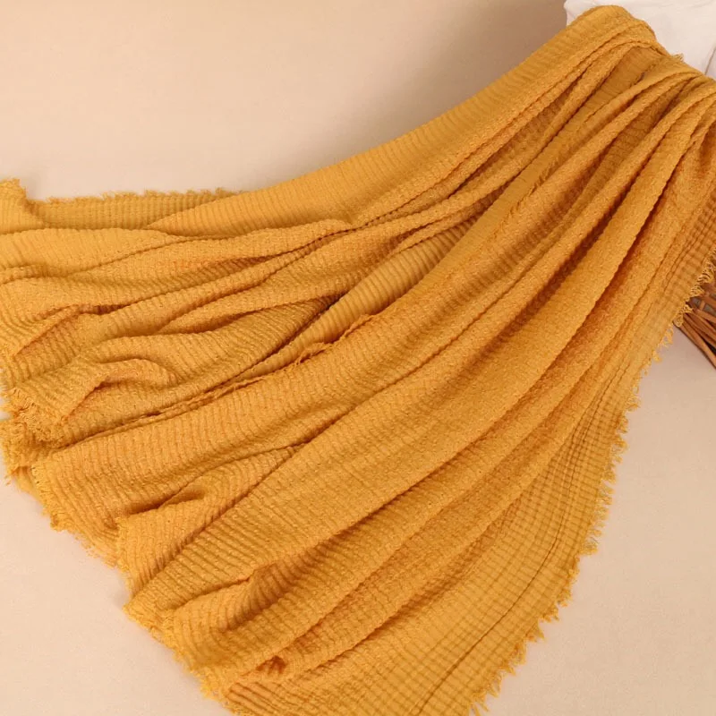 Silk Pleat Hijab Elegant High Quality Crinkle Finish