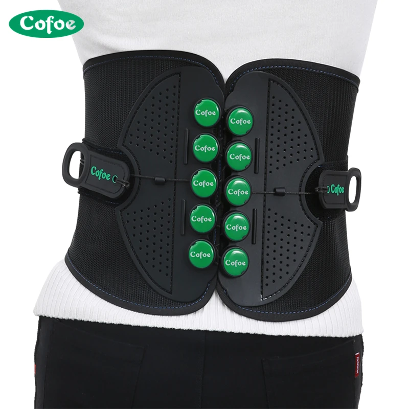 

Cofoe Medical Waist Support Lumbar Corset Belt Back Braces Breathable cure Disc Herniation Lumber Muscle Strain Correction belt