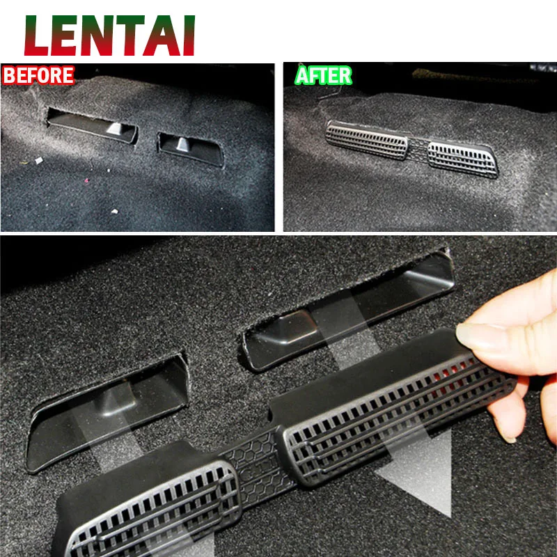 

LENTAI Car ABS Rear Seat Air Conditioning Outlet Cover For VW Tiguan 2017 2016 2018 Volkswagen Tiguan 2 Toruan MK2 Accessories
