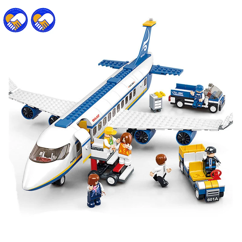 

A toy A dream Sluban 0366 New Airbus plane Model Airplanes Set Building Brick Block Educational Childen Toy Lepin