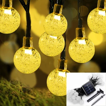 

Luces Led Decoracion Fairy Lights Crystal Ball Solar Lamp LED String Light Solar Christmas Outdoor Garden Led Lights Decoration