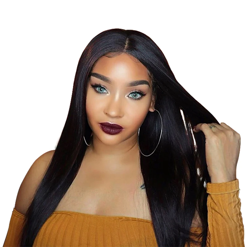 New Lace Front Human Hair Wigs 2x6 Kim K Straight Lace Front Wig