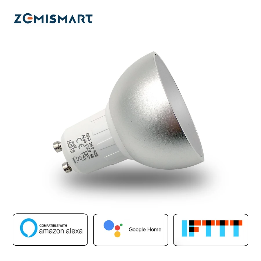Najtaniej Gu10 LED żarówka wifi Alexa Google asystent domu IFTTT Tuya inteligentne życie pilot aplikacji RGBCW LED ściemniacz światła lampy