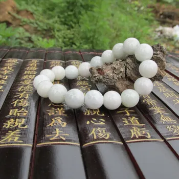 

10mm natural jade bracelet jade hand bead jade Buddha beads on beads scattered men and women shall hand bead genuine
