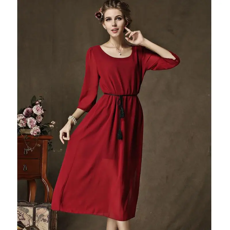 New Style Summer Dress Ladies Fashion High Grade Contracted Leisure ...