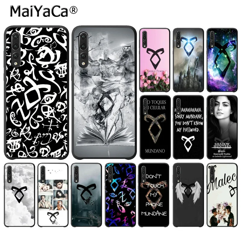 

MaiYaCa shadowhunters Smart Cover Black Soft Shell Phone Case for Huawei P10 plus 20 pro P20 lite mate9 10 lite honor 10 view10
