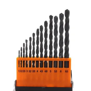 

13pcs High Speed Steel 1.5-6.5mm HSS Straight Shank Twist Drill Bit Set For Metal Wood Working