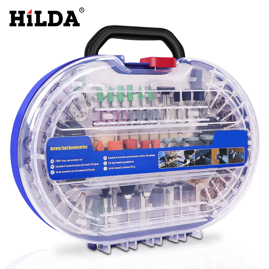  HILDA 276PCS Rotary Tool Bits Set For Dremel Rotary Tool Accessories for Grinding Polishing Cutting