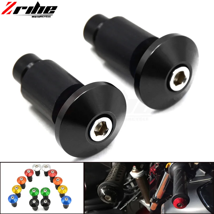 

for 1Pair 2pcs Motorcycle Automobiles Moto Motorbike CNC Billet Handlebar Grips Bar Ends Slider For kawaskai bmw ducati honda