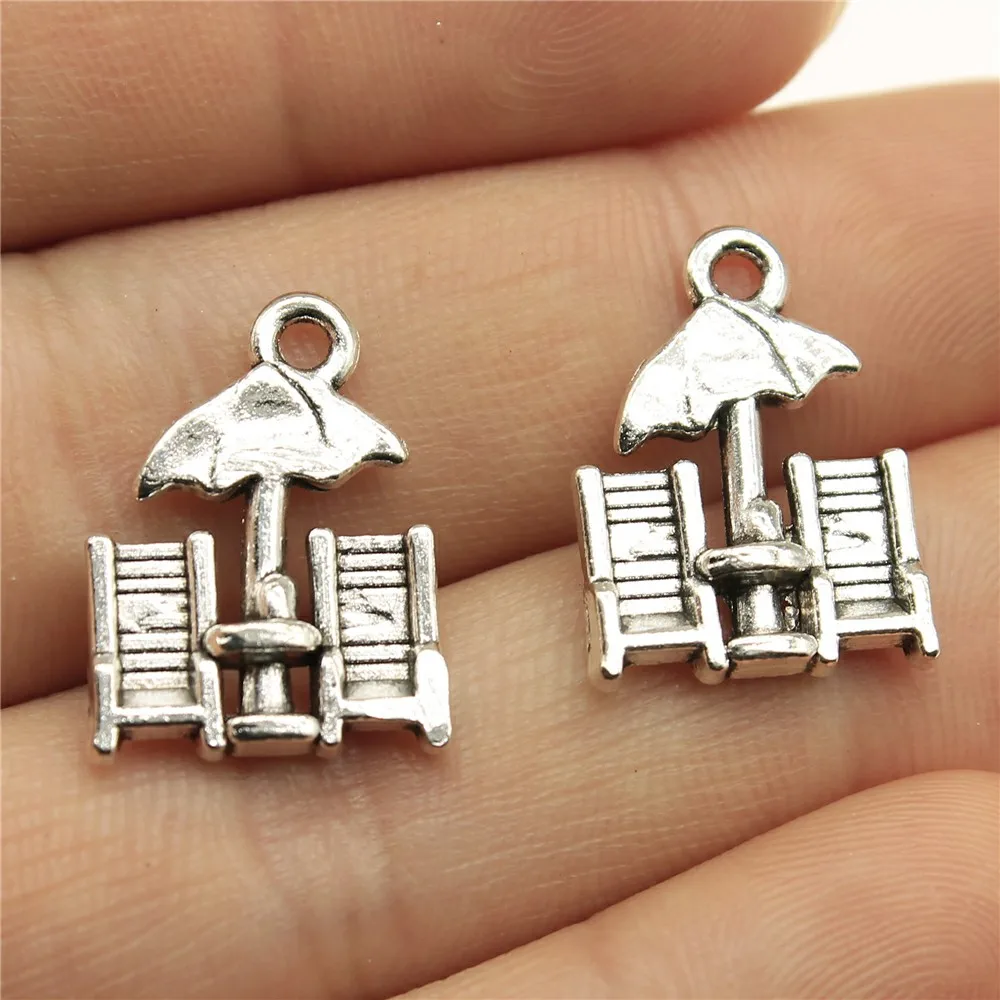 Charms Jewelry Findings Diy Accessories Beach Chairs Pendant Antique Silver Plated 30pcs 0.8x0.6 inch (20x14mm) Charms Jewelry Findings Diy Accessories Beach Chairs Pendant Antique Silver Plated 30pcs 0.8x0.6 inch (20x14mm)