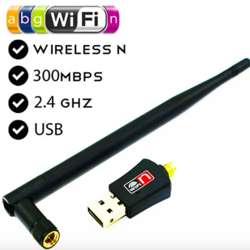 

300Mbps Wireless USB WiFi Adapter 2.4GHz WLAN Network Card WiFi Receiver USB Wifi Receiver Network Card 802.11b/n/g High Speed
