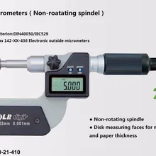 IP65 водонепроницаемый 0,001 мм электронный диск микрометр невращающийся шпинделя 0-1 дюймов Быстрое измерение 240-21-410 цифровой