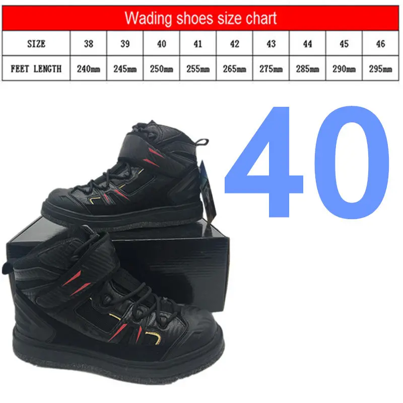 High-Jump Outdoor Rock Fishing Waders Shoes Slip-Resistant Mesh Breathable Fabric Waterproof Felt Spike Soles Fishing Waders - Цвет: Size 40