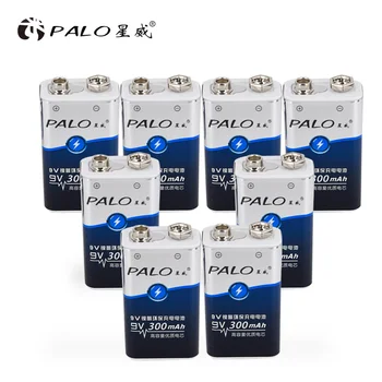 

8pcs 9v rechargeable battery 300mAh 9V nimh battery 9 Volt Battery 9v 300mAh Ni-MH Rechargeable 9 Volt NiMH Battery