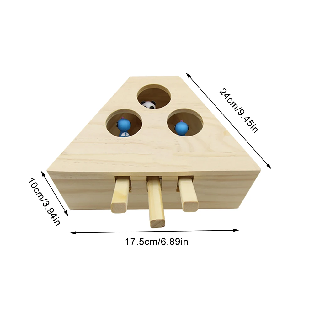 Новая машинка для хомяка, забавная игрушка для кошки из цельного дерева, товары для домашних животных, Whac-A-Mole mouse