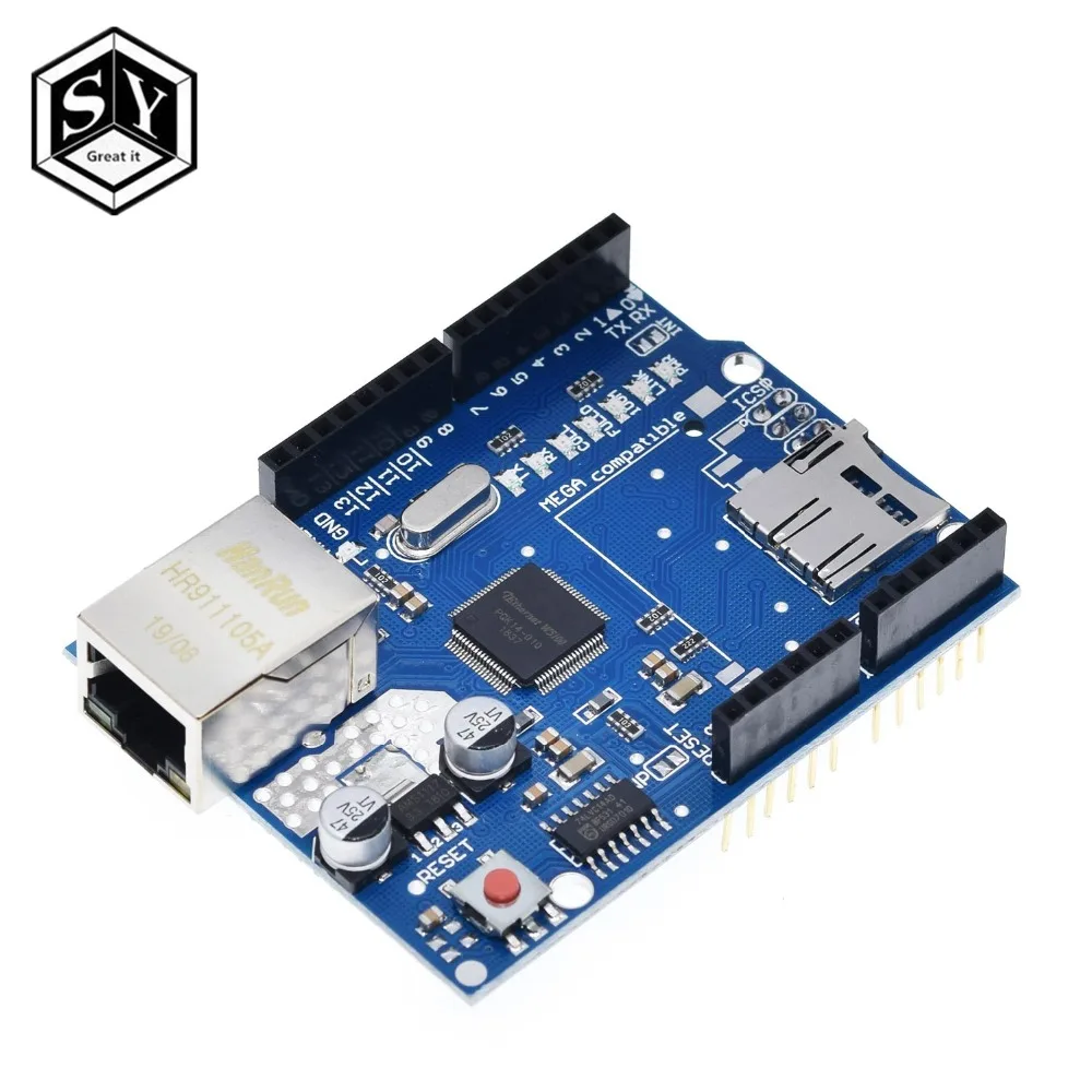 GREAT IT 1 шт. экран Ethernet W5100 R3 UNO Mega 2560 1280 328 UNR макетная плата для arduino | Электронные