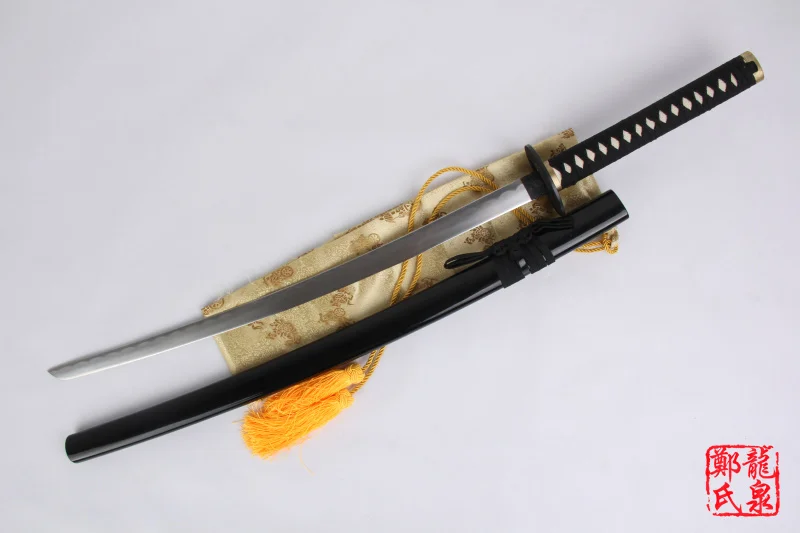 Rurouni Kenshin аниме обратный меч Настоящее сталь лезвие катаны деревянные ножны косплей реквизит без Sharp-41Inch